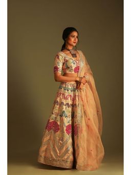 Soniya G - Multicoloured Georgette Lehenga with Blouse and Dupatta