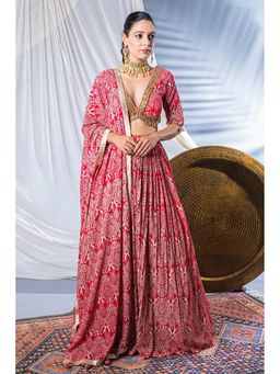 Soniya G - Red Printed Lehenga With Blouse And Dupatta