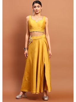 Soniya G - Mustard Coloured Lehenga With Top