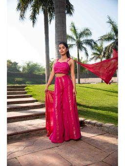 Soniya G - Pink Lehenga With Blouse And Attached Dupatta