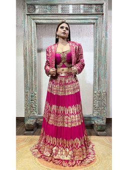 Soniya G - Multi Colour Brocade Lehenga with Blouse and Jacket