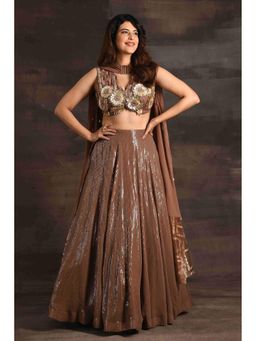 Soniya G - Pink Lehenga with Blouse and Dupatta