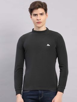 Monte Carlo - Mens Regular Fit Solid Round Neck Full Sleeve T-shirt