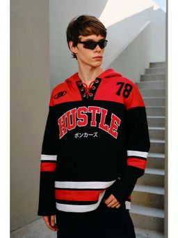 Bonkers Corner - Hustle Red Hoodie for Men