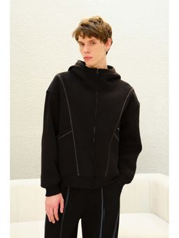 Bonkers Corner - Black Contour Zip Hoodie for Men