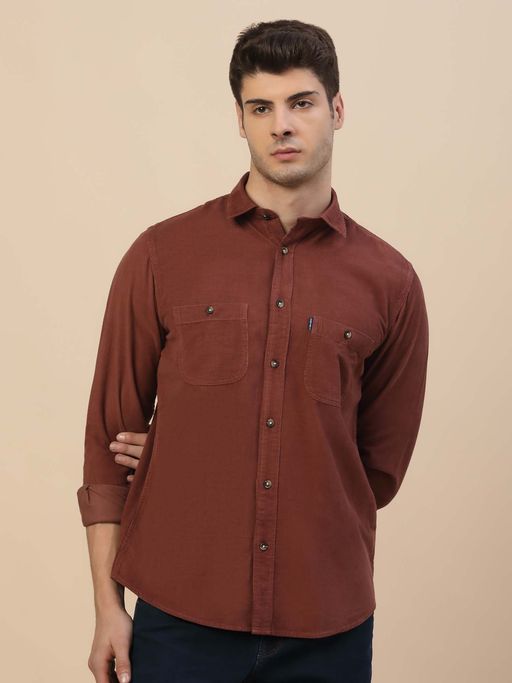 Cantabil Breathable and Soft with Color Fastness Regular Fit Shirt for Men