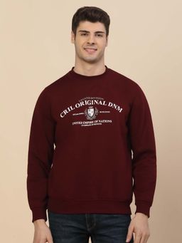 Cantabil - Breathable and Soft with Color Fastness Regular Fit Sweatshirt for Men