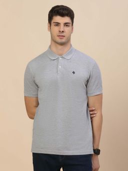 Cantabil - Breathable and Soft with Color Fastness Regular Fit Polo T-shirt for Men