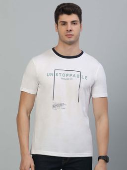 Cantabil - Breathable and Soft with Color Fastness Regular Fit T-shirt for Men