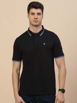 Cantabil - Breathable and Soft with Color Fastness Regular Fit Polo T-shirt for Men