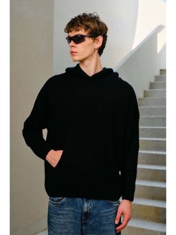 Bonkers Corner - Black Void Knit Hoodie for Men