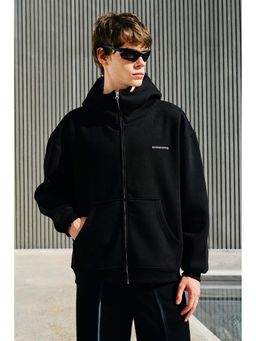 Bonkers Corner - Black Classic Zip Hoodie for Men