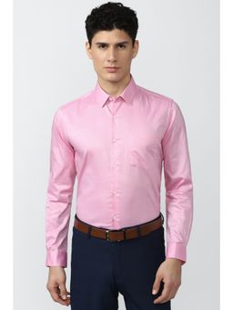 Peter England - Mens Pink Slim Fit Formal Shirt