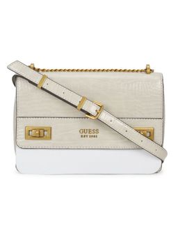 Guess - Katey Convertible Xbody Flap White Sling And Cross Bags