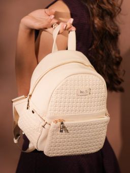Inc.5 - Womens White Casual Textured Backpack