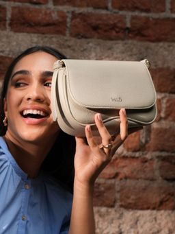 Inc.5 - Womens Grey Party Textured Sling Bag