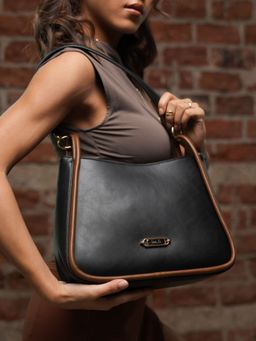 Inc.5 - Womens Black Casual Solid Shoulder Bag