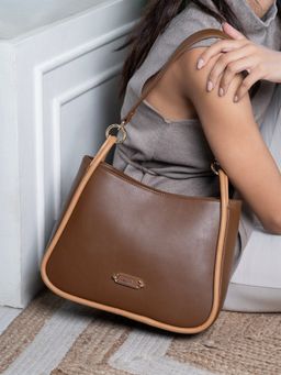 Inc.5 - Womens Brown Casual Solid Shoulder Bag