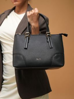 Inc.5 - Womens Black Casual Textured Pattern Handbag