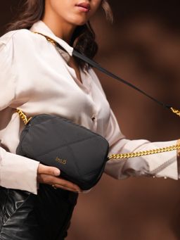 Inc.5 - Womens Black Party Solid Sling Bag