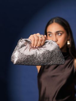 Inc.5 - Womens Grey Party Embellished Clutch