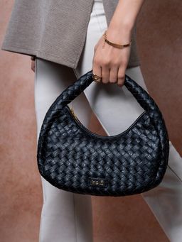 Inc.5 - Womens Black Party Textured Handbag