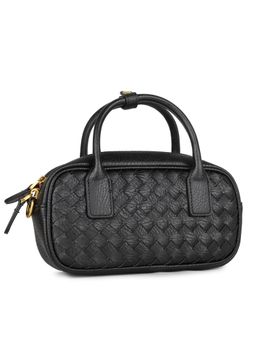 Inc.5 - Womens Black Party Textured Pattern Handbag with Detachable Strap