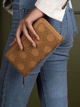 Inc.5 - Womens Beige Party Textured Wallet