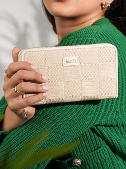 Inc.5 - Womens Cream Casual Textured Wallet