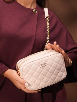 Inc.5 - Womens Beige Party Textured Sling Bag