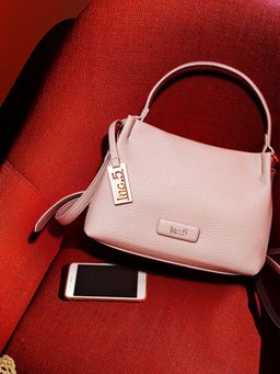 Inc.5 - Womens Off White Party Textured Shoulder Bag with Detachable Strap