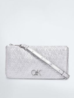 Calvin Klein - Logo Silver Polyester Sling Bag