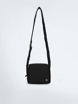 Calvin Klein - Solid Black Polyester Sling Bag