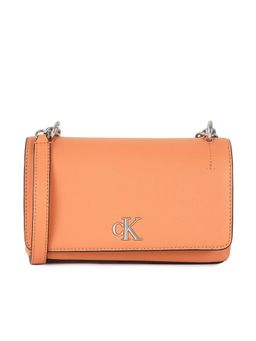 Calvin Klein - Solid Orange Polyester Sling Bag