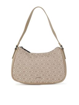 Calvin Klein - Logo Brown Polyester Baguette Bag