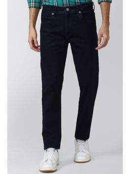 Peter England - Men Navy Dark Wash Classic Tapered Jeans