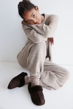 H&M - Women Brown Warm-Lined Slippers