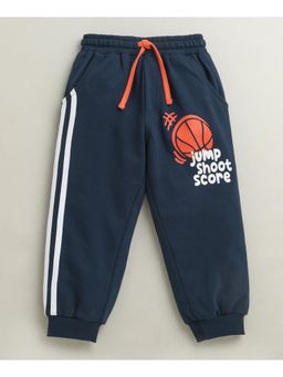 Bumzee - Navy Boys Cotton Full Length Jogger