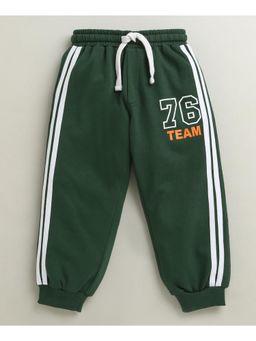 Bumzee - Green Boys Cotton Full Length Jogger