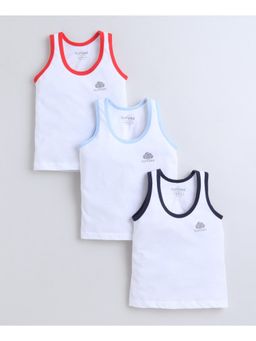 Bumzee - Boys Sleeveless Vest White (Pack of 3)