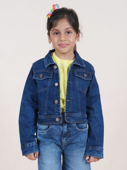 KiddoPanti - Girls Crop Denim Jacket