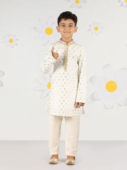 Vastramay - Boys Silk Woven Kurta with Pyjama