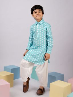 Vastramay - Boys Cotton Printed Kurta with Patiala
