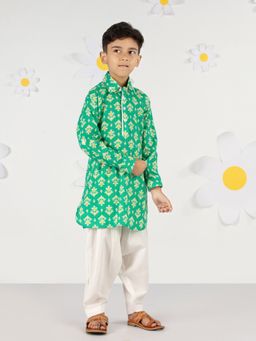 Vastramay - Boys Cotton Printed Kurta with Patiala