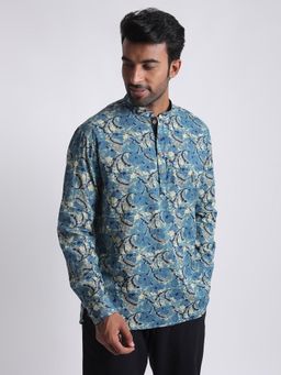 AAVYAM - Men Blue Printed Shirt
