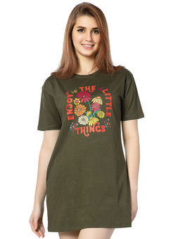 Juliet - Women Floral Fusion T-Shirt Dress