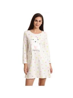 Zivame - Three Musketeers Short Nighty- White N Print