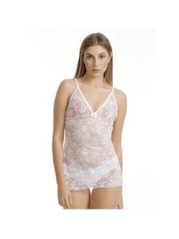 Zivame - Lacy Babydoll - White