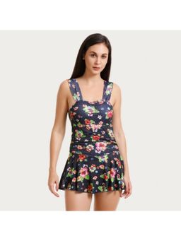 Zivame - Padded Swim Dress - Navy N Print