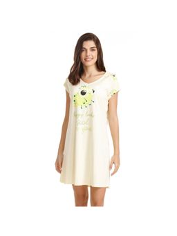 Zivame - Love Bugs Short Nighty - Yellow N Print